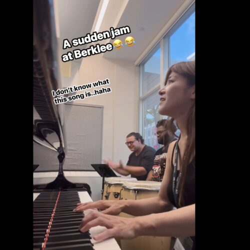 Spontaneous jam at Berklee.